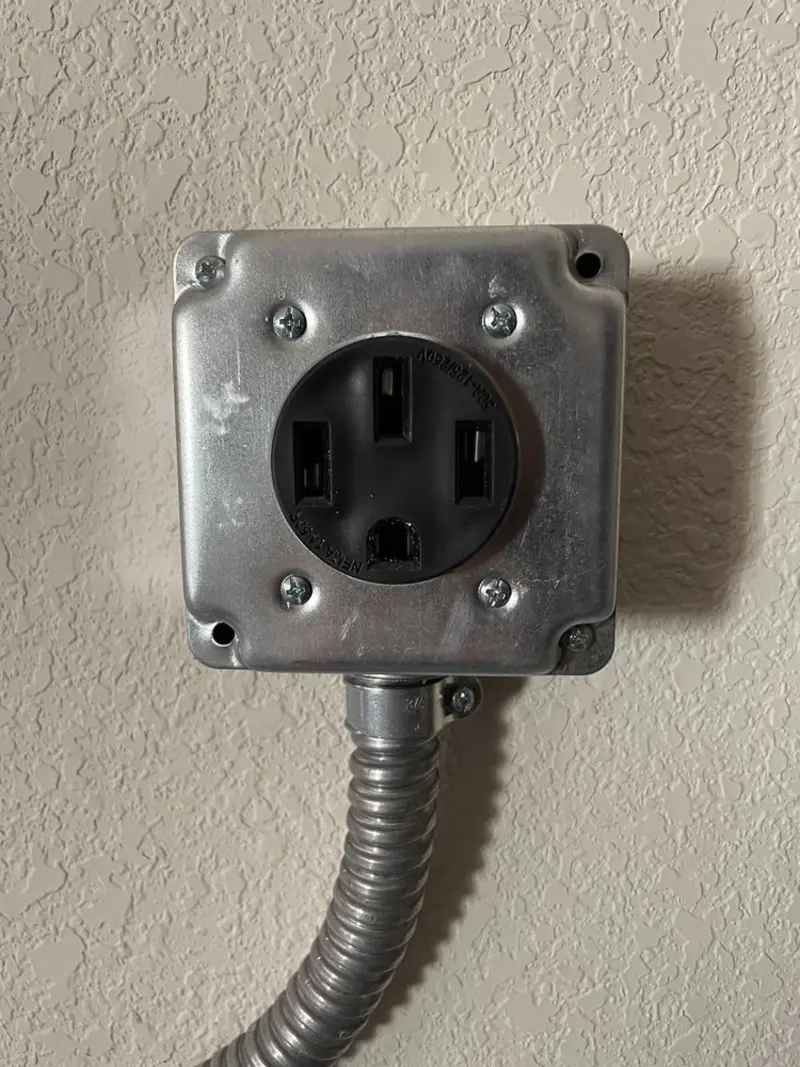 NEMA 14-50 outlet installed for Electrical Panel Upgrade in Wheat Ridge